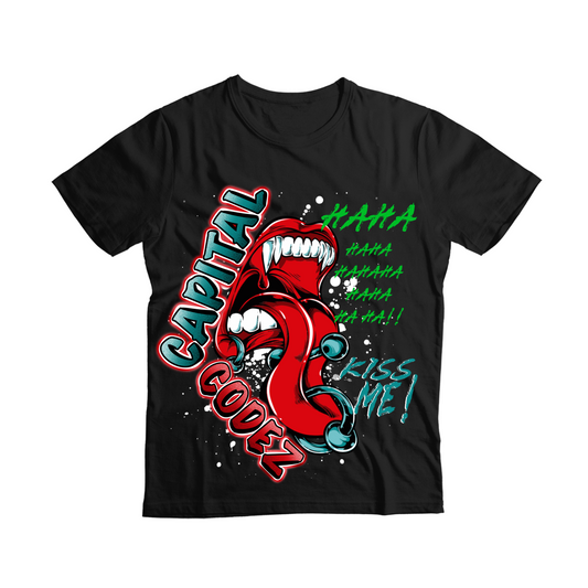 "Kiss Me" Monster Tongue Graphic Tee