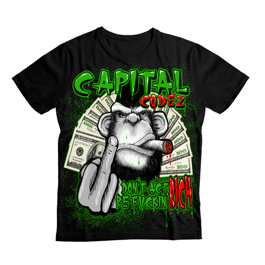 "Be Fvckin Rich" Gorilla Graphic Tee