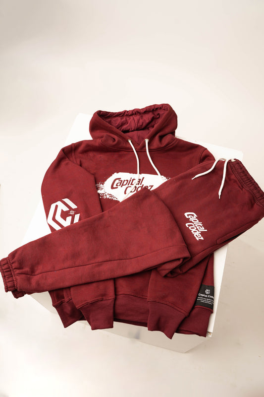 Capital Codez Signature Tracksuit – Maroon Edition